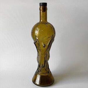 Vintage 1990 FIFA World Cup Trophy Wine Bottle Italia '90 Commemorative Amber